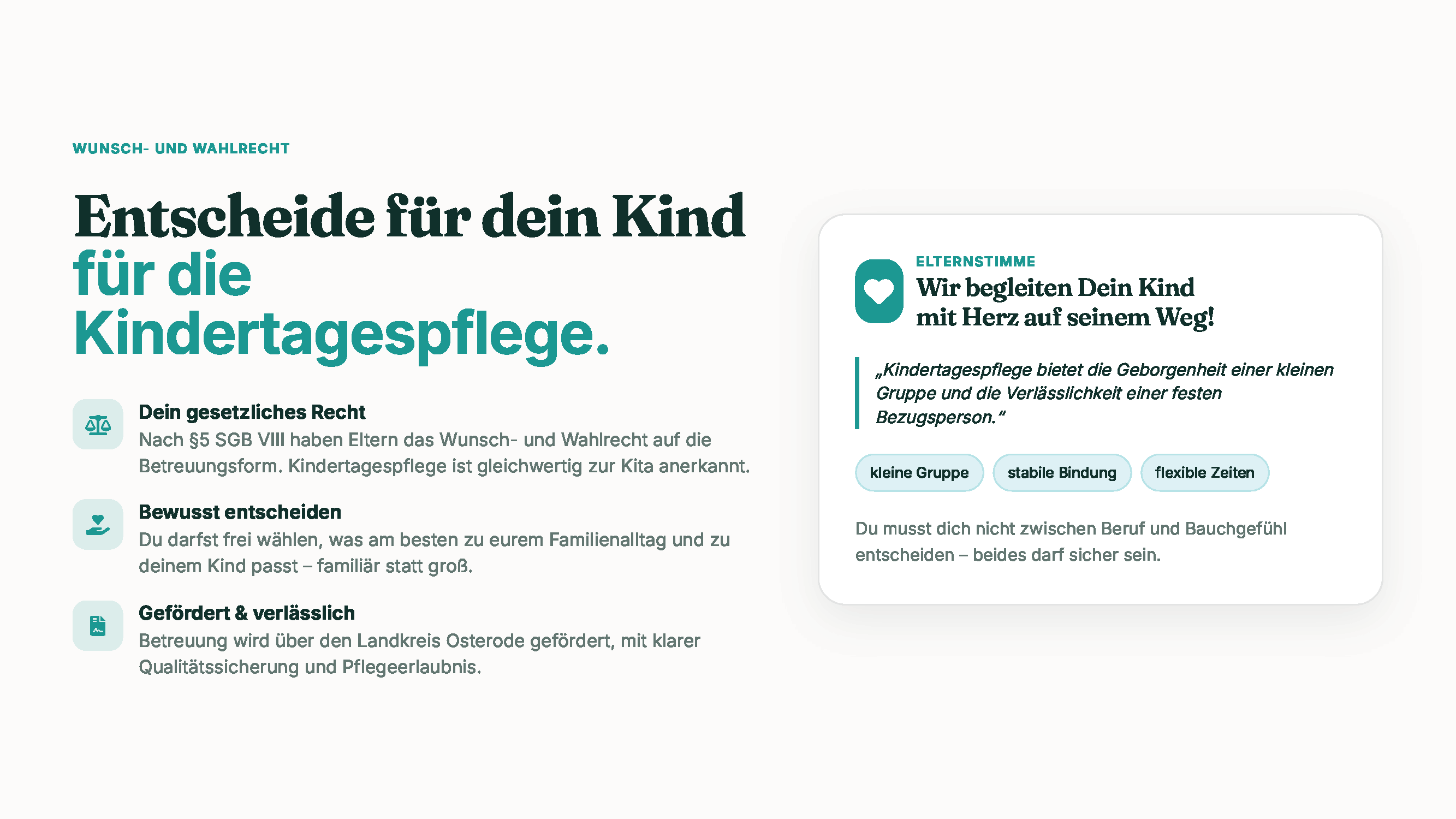 Entscheide für dein Kind
