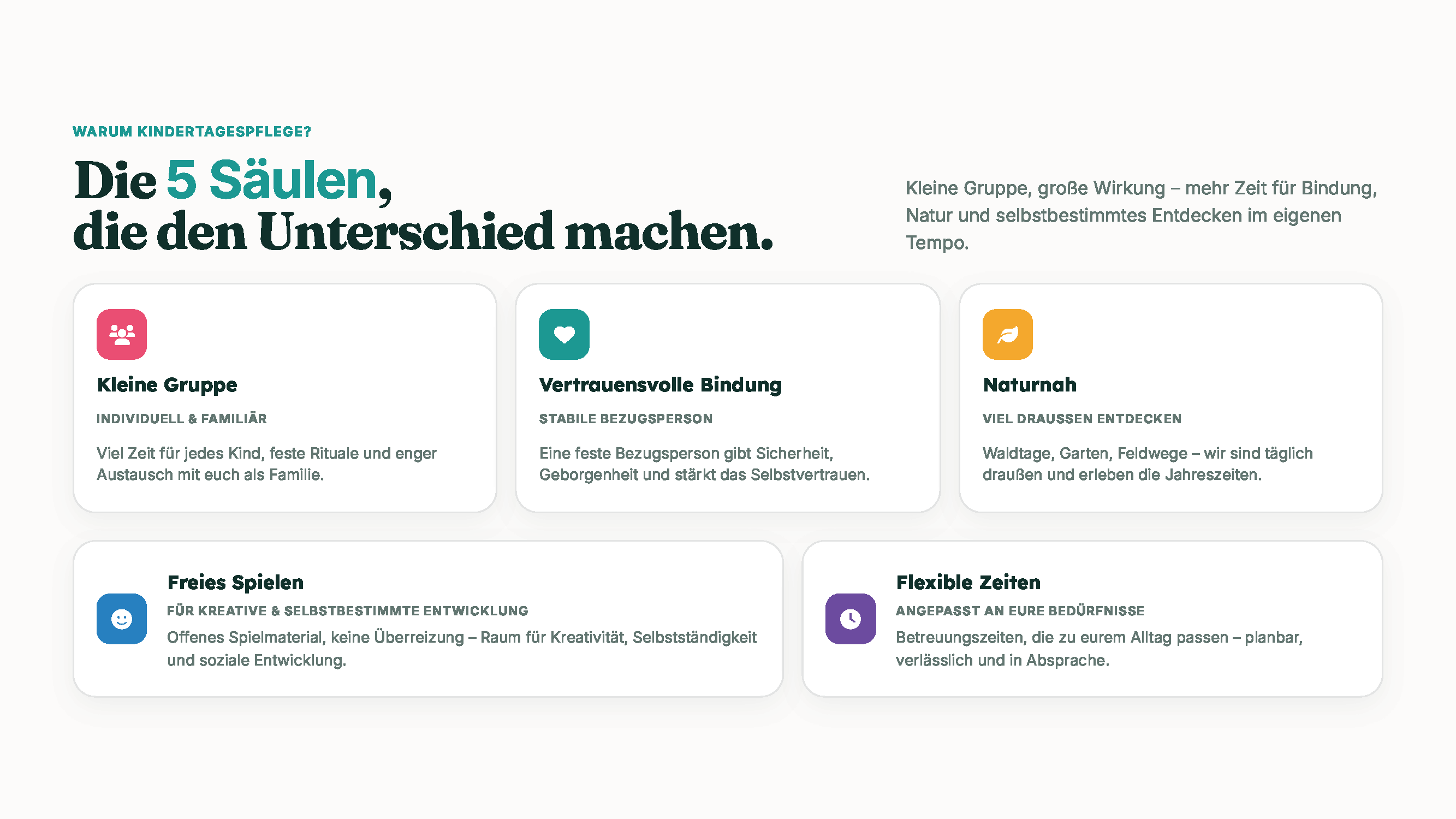 Die 5 Säulen, die den Unterschied machen