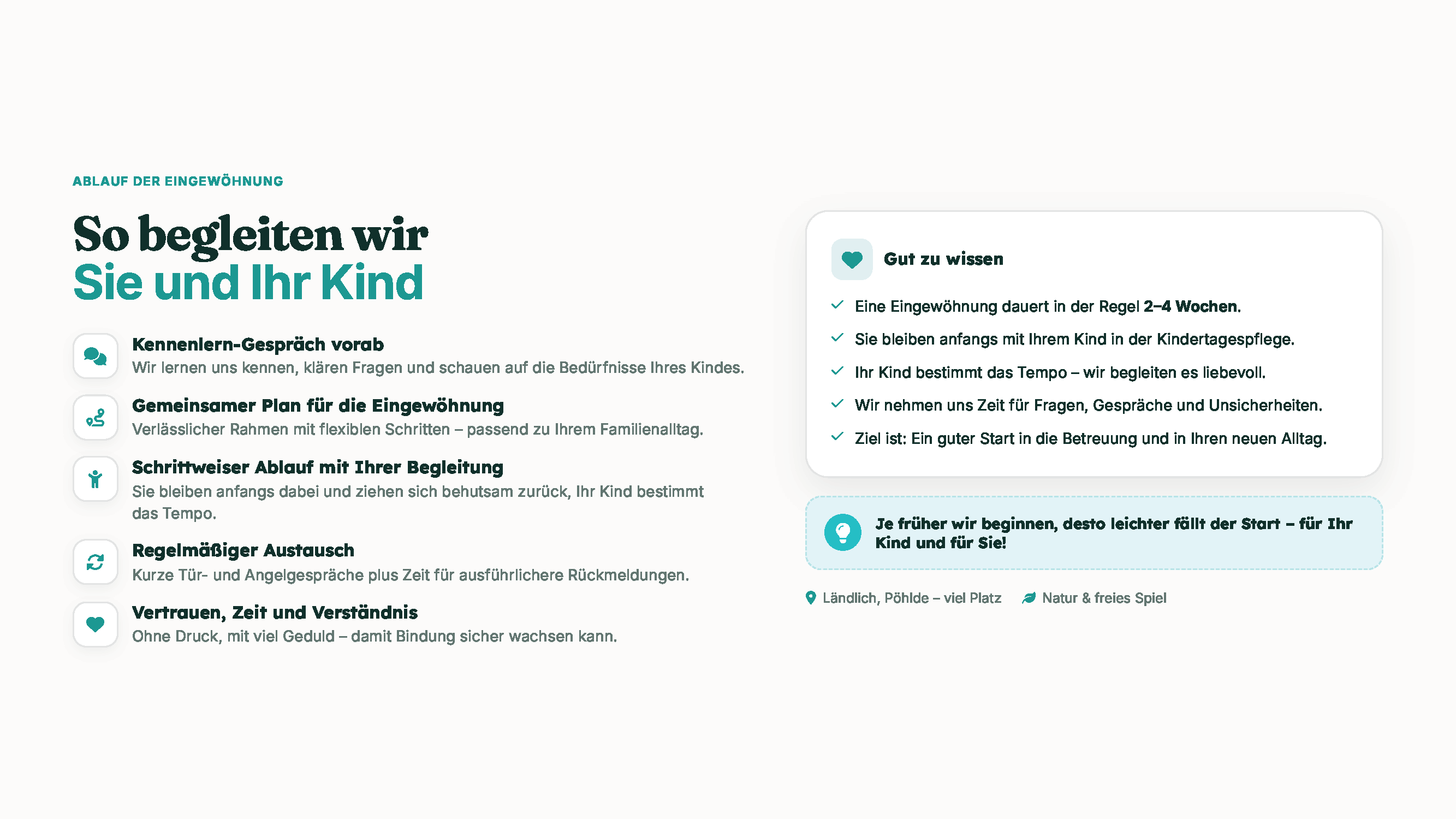 So begleiten für Sie und ihr Kind